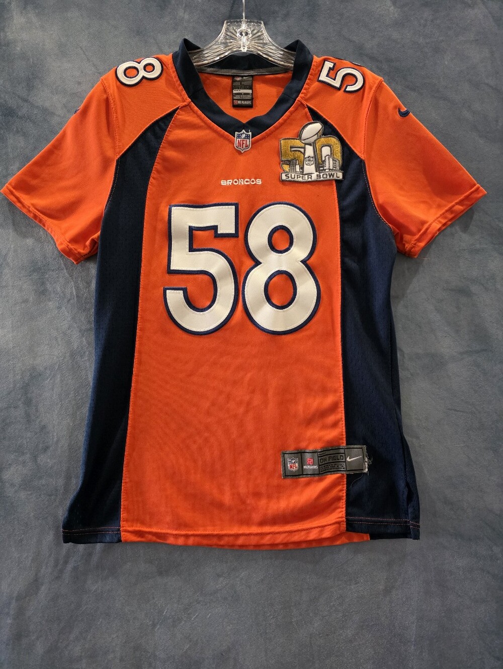 Von Miller #58 Denver Broncos Super Bowl 50 Nike Jersey Youth  Large Orange NFL